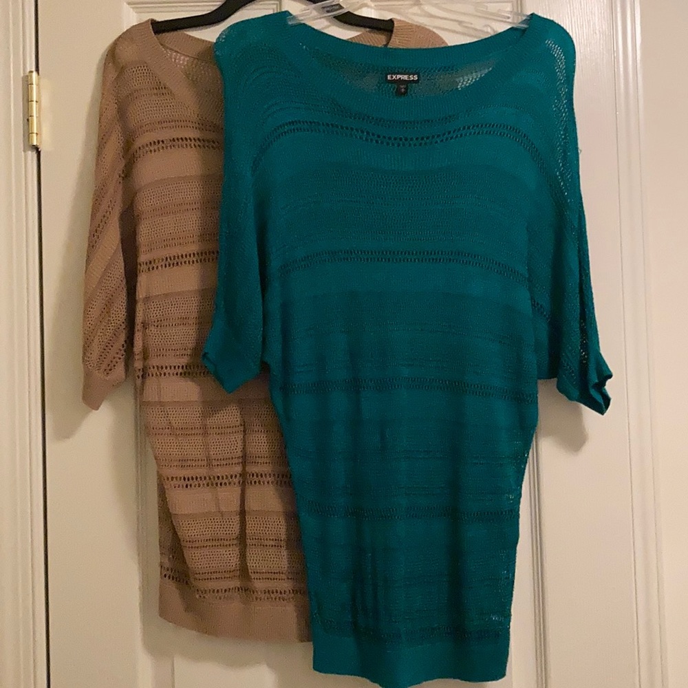 Express Women’s Open Stitch Dolman Sweater (set of 2) size small